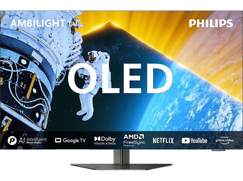 PHILIPS 48OLED809 4K OLED Ambilight TV (Flat, 48 Zoll / 121 cm, 4K, SMART TV, Ambilight, Google TV) von PHILIPS