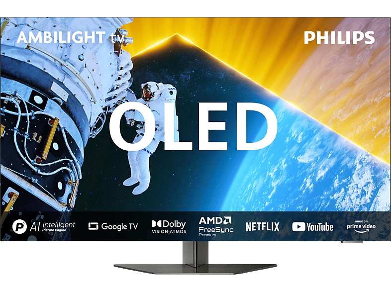 PHILIPS 55OLED809/12 OLED TV (Flat, 55 Zoll / 139 cm, HDR 4K, SMART TV, Ambilight) von PHILIPS