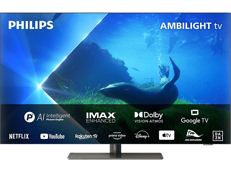 PHILIPS 65OLED808/12 4K OLED Ambilight TV (Flat, 65 Zoll / 164 cm, 4K, SMART TV, Ambilight, GoogleTV) von PHILIPS