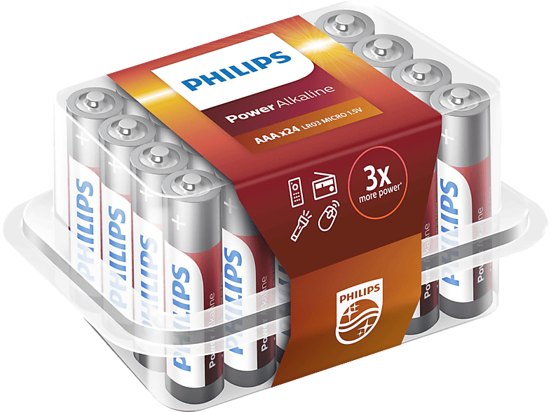 PHILIPS 693084 LR03/AAA 24 PCS POWERLIFE P AAA Batterie, Alkaline, 1.5 Volt von PHILIPS