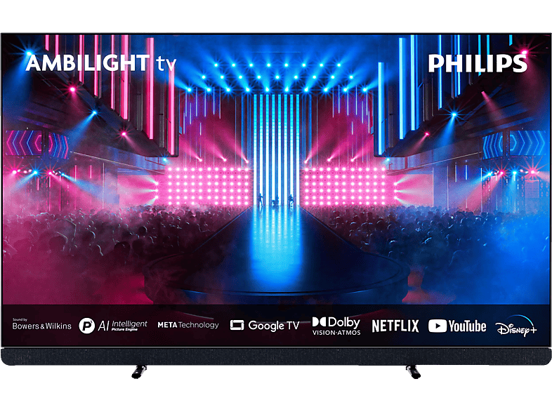 PHILIPS 77OLED 909/12 4K LED Ambilight TV (Flat, 77 Zoll / 194 cm, OLED 4K, SMART TV, Ambilight) von PHILIPS