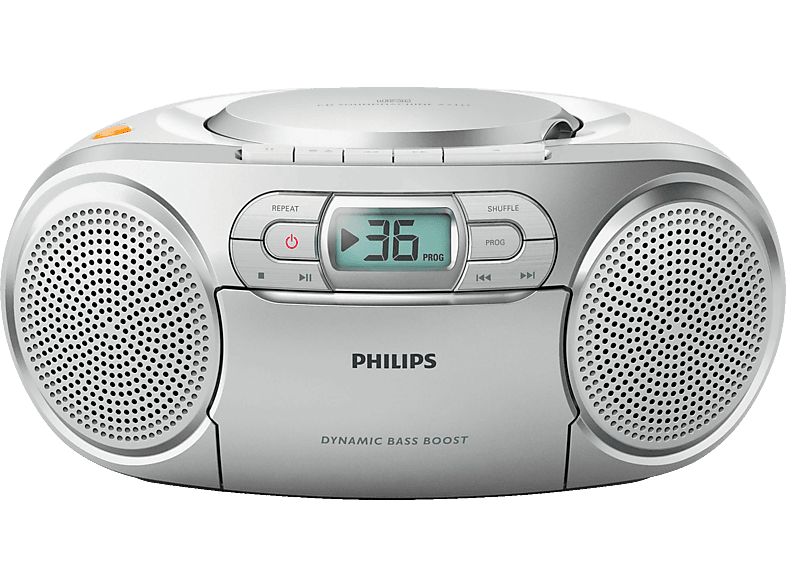 PHILIPS AZ127/12 mit Kassettendeck Radiorecorder, Silber PHILIPS AZ127/12 mit Kassettendeck Radiorecorder, Silber von PHILIPS