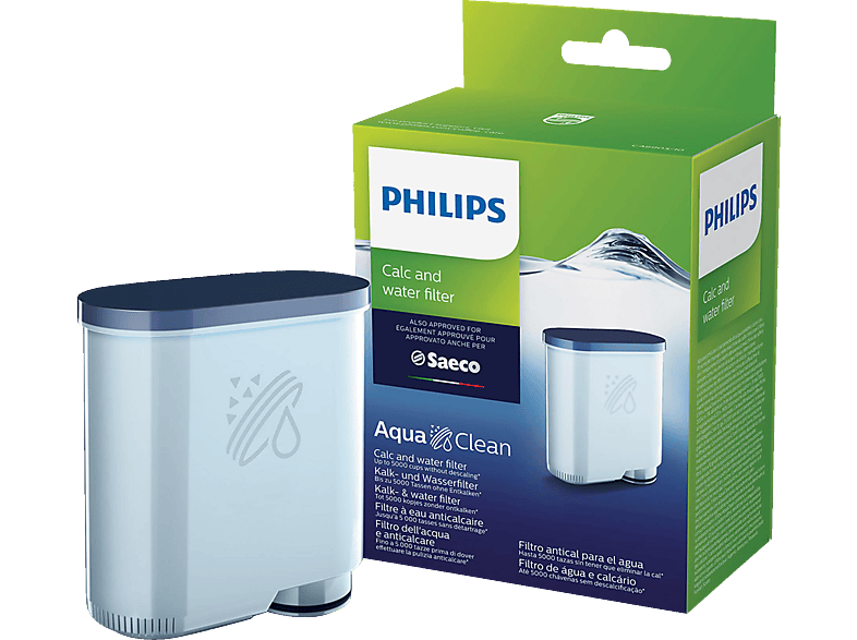 PHILIPS CA6903/10 AquaClean für alle Philips/Saeco Kaffeevollautomaten mit AquaClean-Aufkleber am Wassertank Kalk- und Wasserfilter Mehrfarbig von PHILIPS