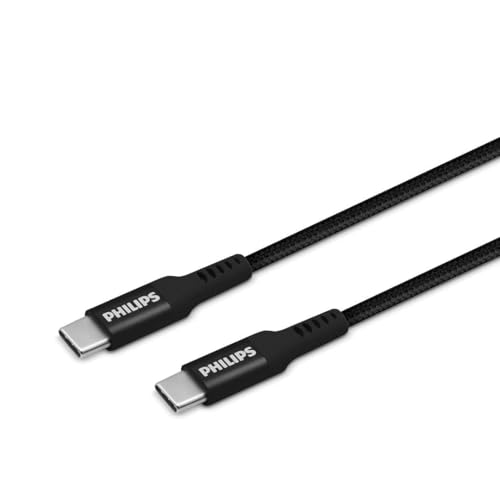 Philips DLC5206C/00 - USB-C auf USB-C - 200 cm und geflochtenes - für Typ-C Ladegeräte - Schwarz Philips DLC5206C/00 - USB-C auf USB-C - 200 cm und geflochtenes - für Typ-C Ladegeräte - Schwarz von Philips