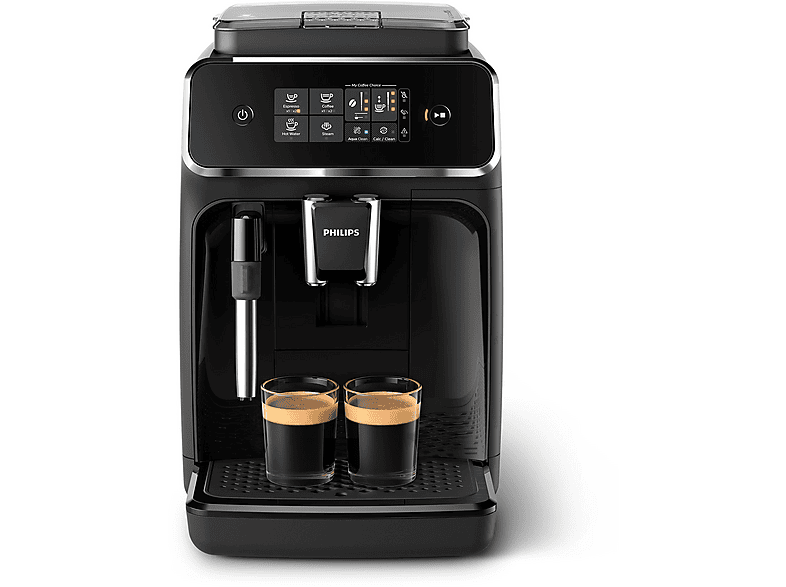 PHILIPS EP2225/10 Serie 2200 2 Kaffeespezialitäten Kaffeevollautomat Mattschwarz/Klavierlackschwarz von PHILIPS