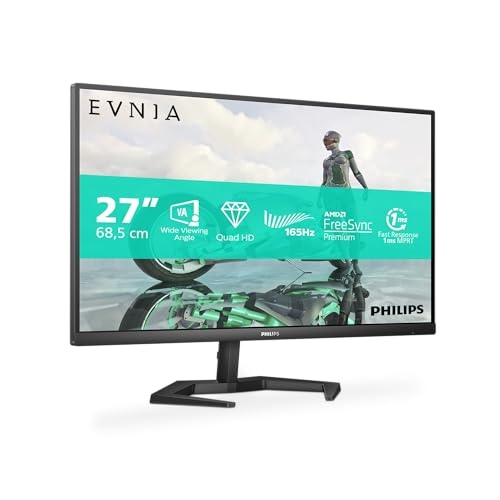 PHILIPS Envia 27M1N3500LS - 27 Zoll QHD Gaming Monitor, FreeSync Premium (2560x1440, 165 Hz, 1 ms, DisplayPort, HDMI) schwarz von PHILIPS