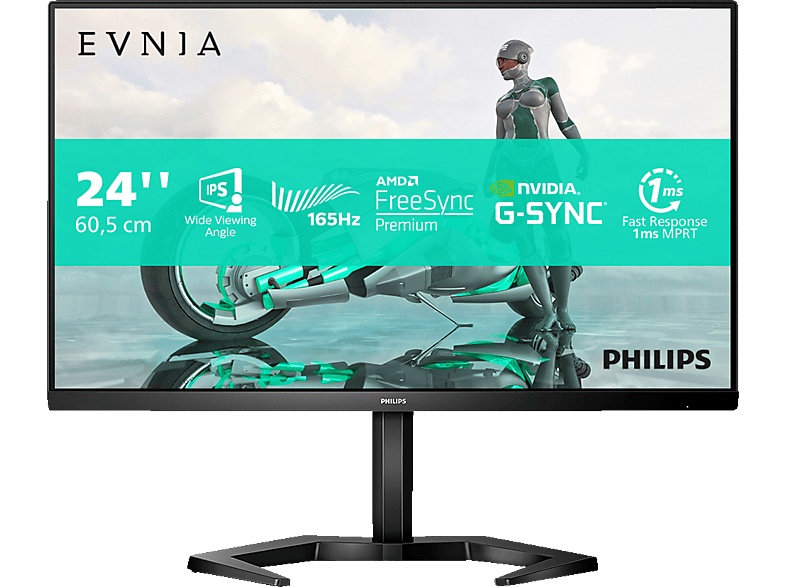 PHILIPS Evnia 24M1N3200ZA/00 23,8 Zoll Full-HD Gaming Monitor (1 ms Reaktionszeit, 165 Hz) von PHILIPS