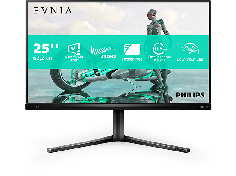 PHILIPS Evnia 25M2N3200W 24,5 Zoll Full-HD Gaming Monitor (0,5 Reaktionszeit, 240 Hz) von PHILIPS