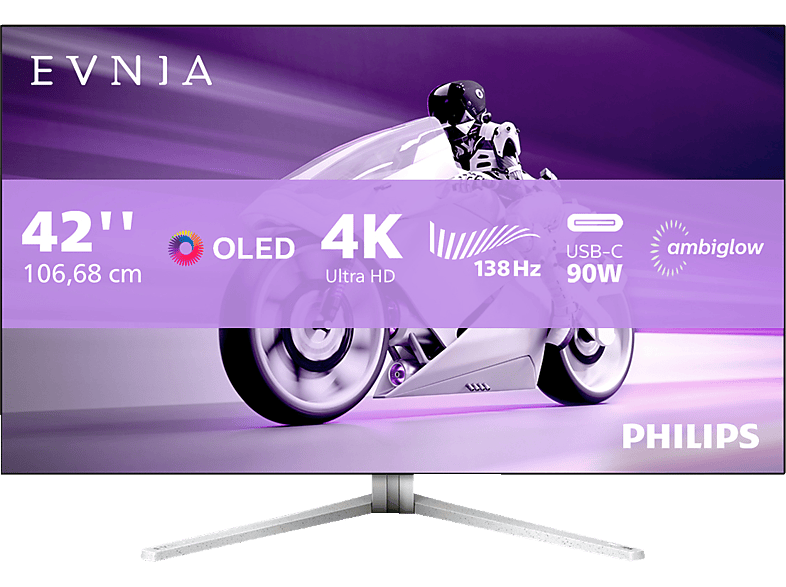 PHILIPS Evnia 42M2N8900/00 41,54 Zoll UHD 4K Gaming Monitor (0,1 ms Reaktionszeit, 138 Hz) von PHILIPS