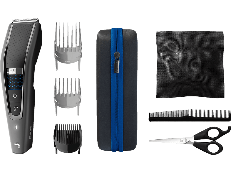 PHILIPS HC7650/15 Series 7000 Friseur-Set mit Trim-n-Flow-Technologie, Haarschneider Silber/Anthrazit von PHILIPS