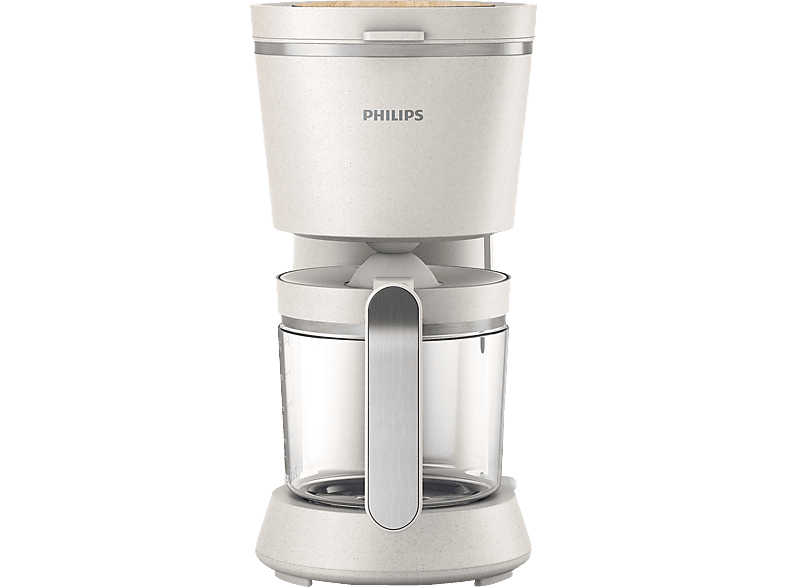 PHILIPS HD5120/00 Serie 5000 Eco Conscious Edition mit Glaskanne, 1,2 Liter, 1000 Watt, Kaffeemaschine Seidenweiß matt von PHILIPS