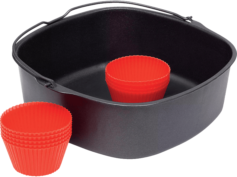 PHILIPS HD9956/00 für Airfryer XXL HD9765 und HD9870 Back-Kit Schwarz/Rot von PHILIPS