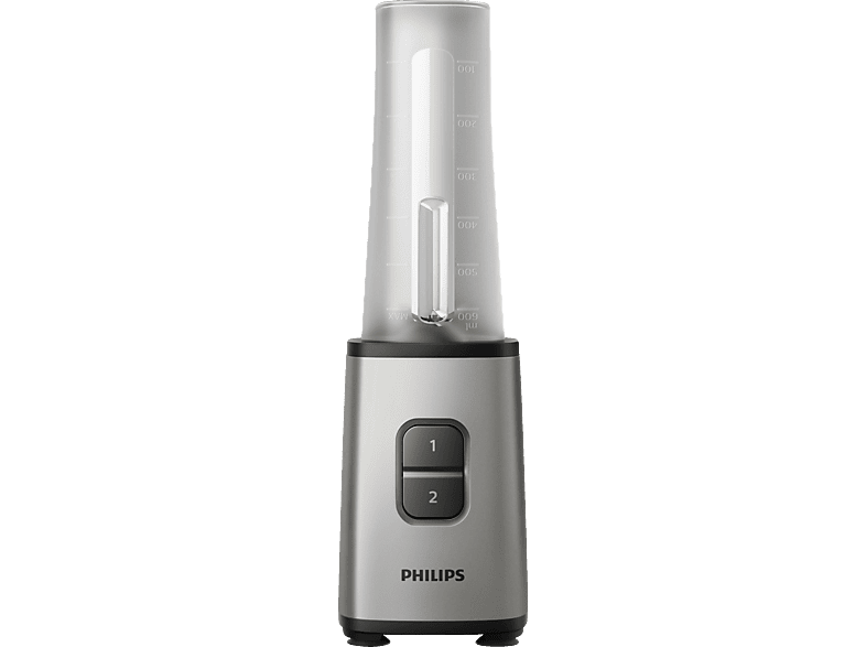 PHILIPS HR2600/80 Daily Collection, Edelstahlklinge, 2 Stufen, Standmixer Oyster Metallic (350 Watt, 0.7 l) von PHILIPS