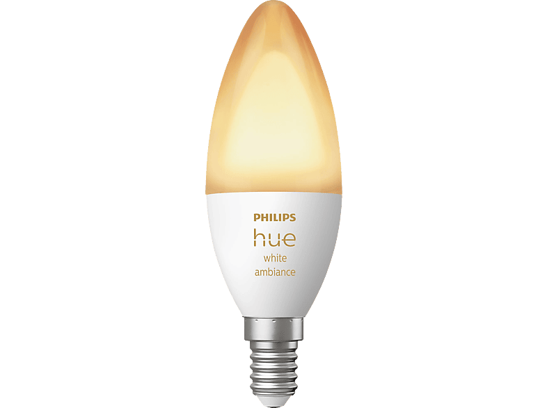 PHILIPS Hue White Amb. E14 Kerze Einzelpack 470 LED Lampe Warmweiß bis Kaltweiß von PHILIPS