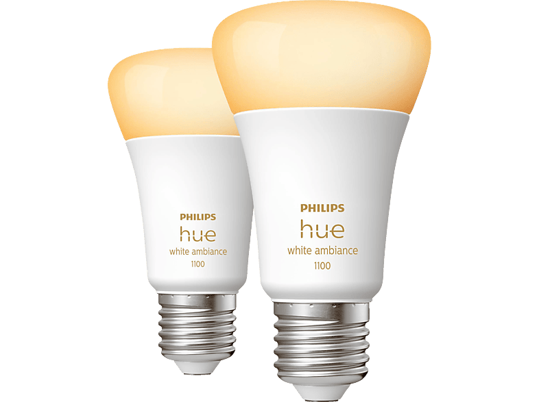 PHILIPS Hue White Ambiance E27 Doppelpack 2x1100 LED Lampe Warmweiß bis Kaltweiß PHILIPS Hue White Ambiance E27 Doppelpack 2x1100 LED Lampe Warmweiß bis Kaltweiß von PHILIPS