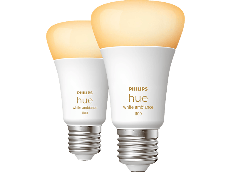 PHILIPS Hue White Ambiance E27 Doppelpack 2x1100 LED Lampe Warmweiß bis Kaltweiß von PHILIPS