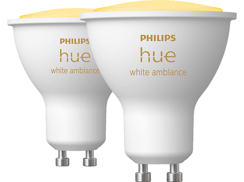 PHILIPS Hue White Ambiance GU10 Doppelpack LED Lampe Warmweiß bis Kaltweiß von PHILIPS