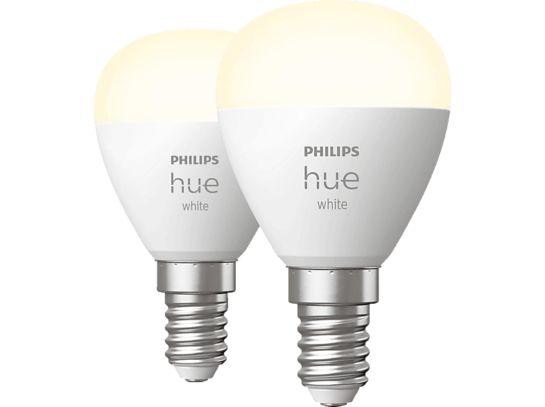 PHILIPS Hue White E14 Luster Doppelpack LED Lampe Warmweiß von PHILIPS