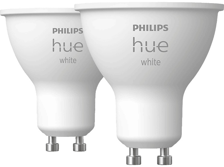 PHILIPS Hue White GU10 Doppelpack LED Lampe Warmweiß von PHILIPS