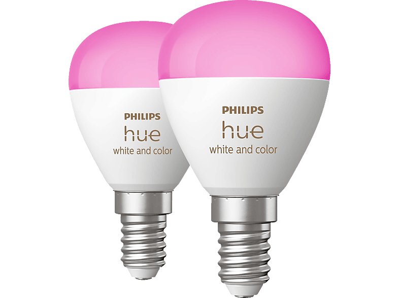 PHILIPS Hue White & Col. Amb. E14 Luster Doppelpack Smarte Glühbirne RGB von PHILIPS