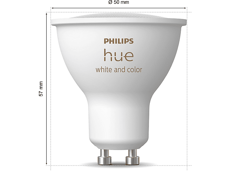 PHILIPS Hue White & Col. Amb. GU10 2x400lm Doppelpack 2200 - 6500 von PHILIPS