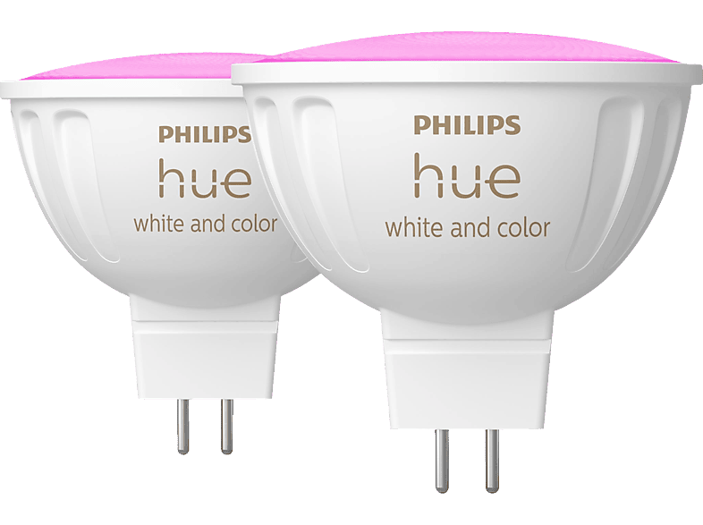 PHILIPS Hue White & Col. Amb. MR16 Doppelpack Smarte Glühbirne RGB von PHILIPS