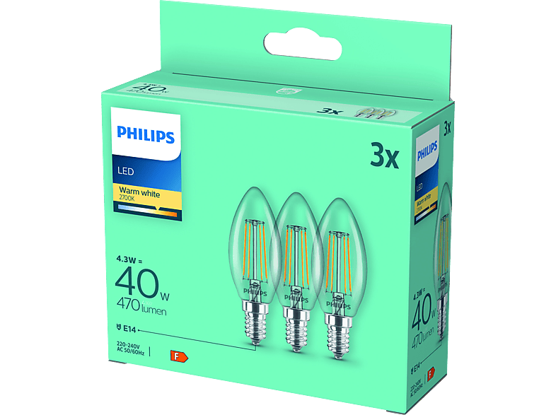 PHILIPS LED Classic 3er Pack Leuchtmittel Warmweiß von PHILIPS