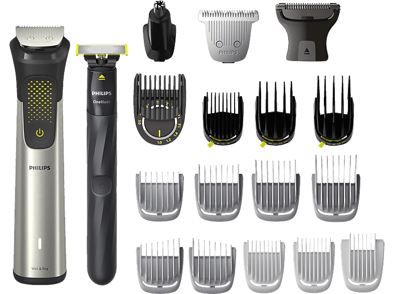 PHILIPS MG9555/15 All-in-One Trimmer Series 9000 20-in-1, Multigroomer, Silber von PHILIPS
