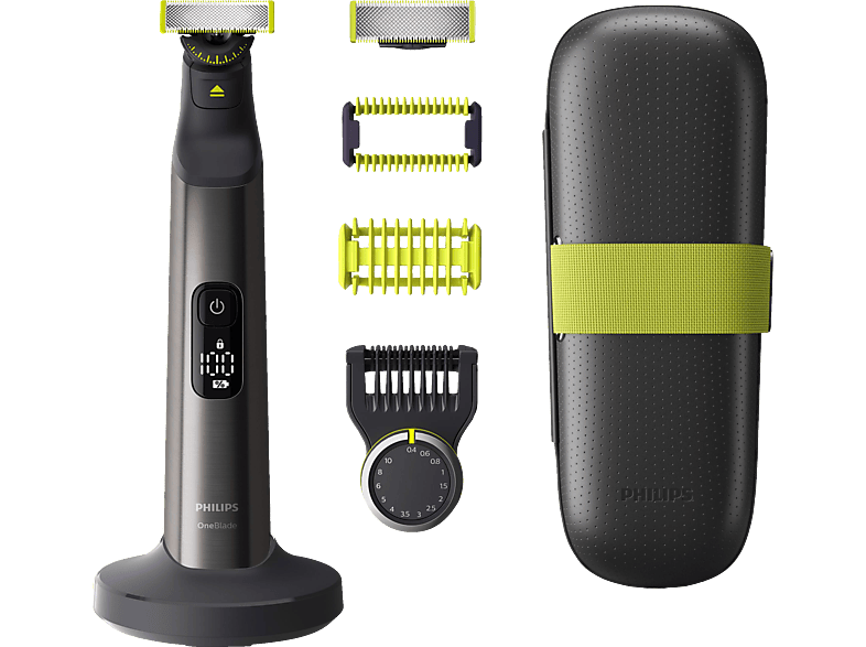 PHILIPS QP6651/61 OneBlade Pro Face + Body Barttrimmer, Dunkelgrau von PHILIPS