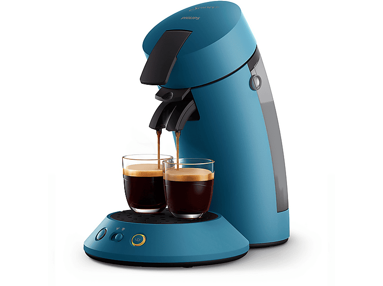 PHILIPS SENSEO® CSA210/00 Original Plus 2-Tassen-Funktion, Milder oder starker Kaffee, 0.7L Wassertank, Padmaschine, Blau von PHILIPS
