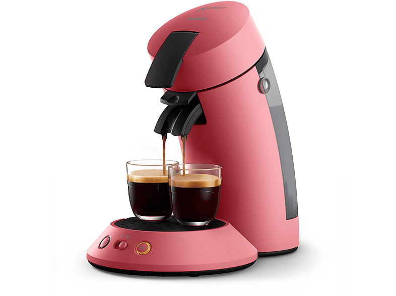 PHILIPS SENSEO® CSA210/35 Original Plus 2-Tassen-Funktion, Milder oder starker Kaffee, 0.7L Wassertank, Padmaschine, Rot von PHILIPS