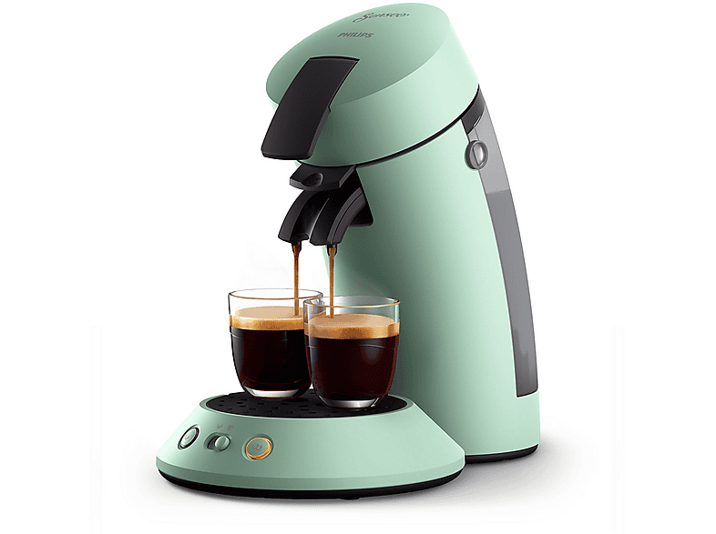 PHILIPS SENSEO® CSA210/80 Original Plus 2-Tassen-Funktion, Milder oder starker Kaffee, 0.7L Wassertank, Padmaschine, Grün von PHILIPS