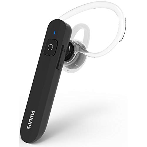 PHILIPS SHB1603/10 - Mono Headset Bluetooth - Kabellos Telefonieren - Weichgel-Ohrstöpsel - Schwarz, 1,6 x 3,6 x 2,2 cm von PHILIPS