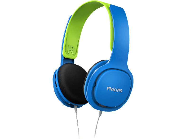 PHILIPS SHK2000BL/00, On-ear Kinder Kopfhörer Blau/Grün PHILIPS SHK2000BL/00, On-ear Kinder Kopfhörer Blau/Grün von PHILIPS