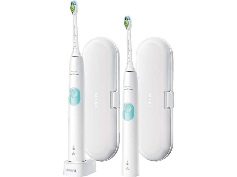 PHILIPS Sonicare HX6807/35 ProtectivClean 2er-Pack Elektrische Zahnbürste Weiß/Mint, Reinigungstechnologie: Schalltechnologie von PHILIPS