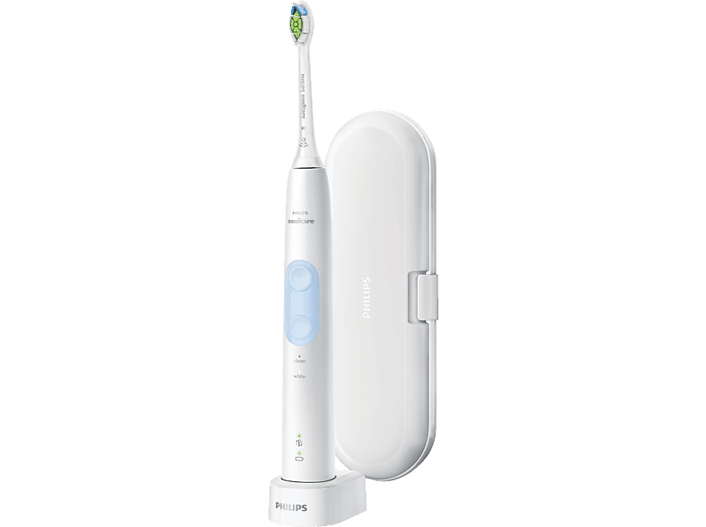 PHILIPS Sonicare HX6839/28 ProtectiveClean 4500 Elektrische Zahnbürste Weiß/Helblau, Reinigungstechnologie: Schalltechnologie von PHILIPS