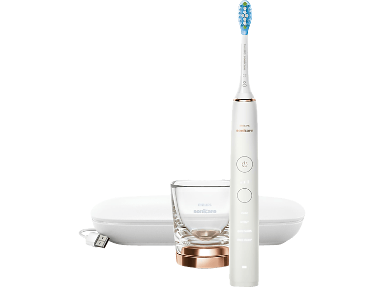 PHILIPS Sonicare HX9911/94 DiamondClean 9000 Elektrische Zahnbürste Rose Gold, Reinigungstechnologie: Schalltechnologie von PHILIPS