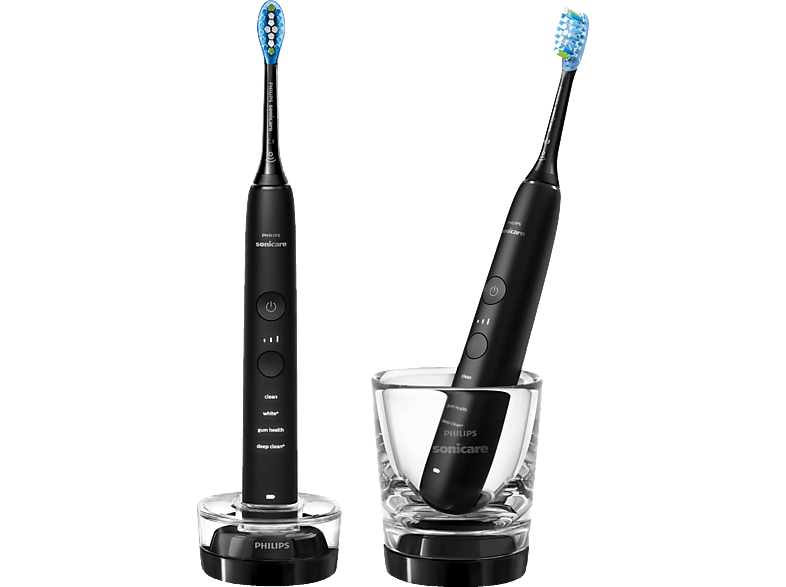 PHILIPS Sonicare HX9914/54 DiamondClean 9000 Doppelpack Elektrische Zahnbürste Schwarz, Reinigungstechnologie: Schalltechnologie von PHILIPS