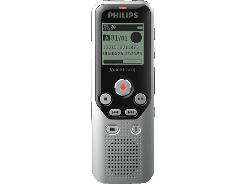 PHILIPS VoiceTracer DVT1250 Audiorecorder, Dunkel Silber und Schwarz von PHILIPS
