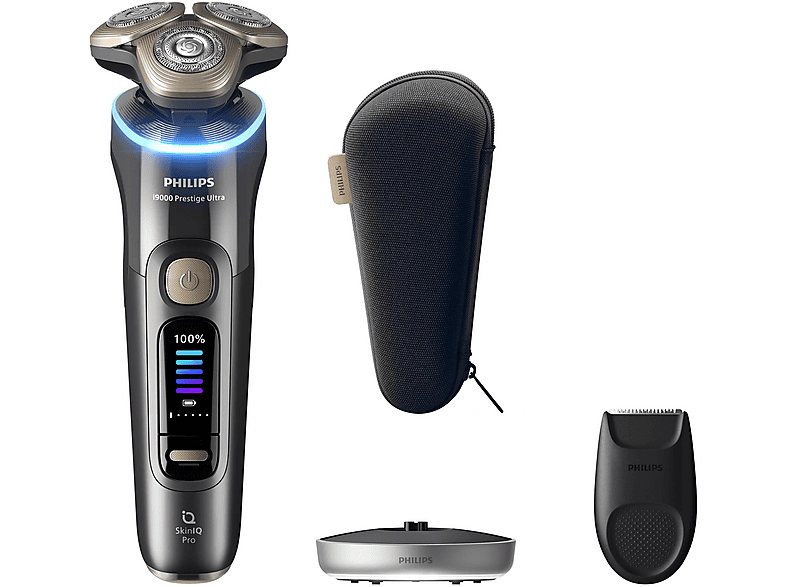 PHILIPS XP9402/11 Elektrorasierer i9000 Prestige Ultra Anthrazit (NanoTech Dual Precision-Klingen, Dreifach-Lift & Cut-System, Reinigungsstation: Nein) von PHILIPS