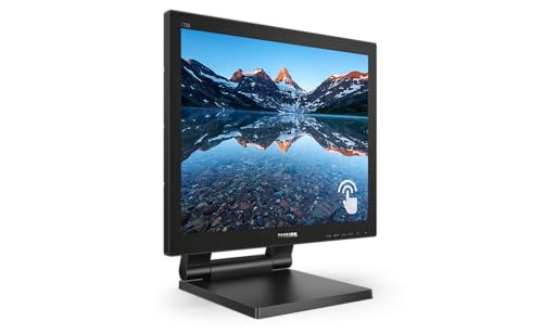 Philips 172B9T - 17 Zoll Touch Monitor, höhenverstellbar (1280x1024, 60 Hz, VGA, DVI, HDMI, DisplayPort, USB Hub) schwarz von Philips Monitors