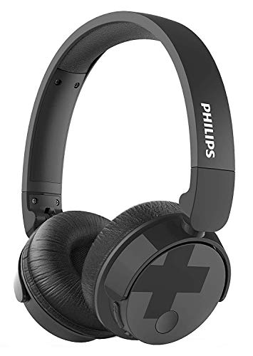 Philips Audio Kopfhörer On Ear BH305BK/00 On Ear Kopfhörer (Bluetooth, Voluminöse Bässe, Aktive Geräuschunterdrückung, 18 Stunden Akkulaufzeit, Faltbar) Schwarz, Einheitsgröße von Philips Audio
