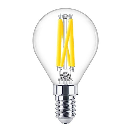 Philips LED Tropfenlampe Birne E14 3,4 Watt klar warmweiß DIMMBAR von PHILIPS