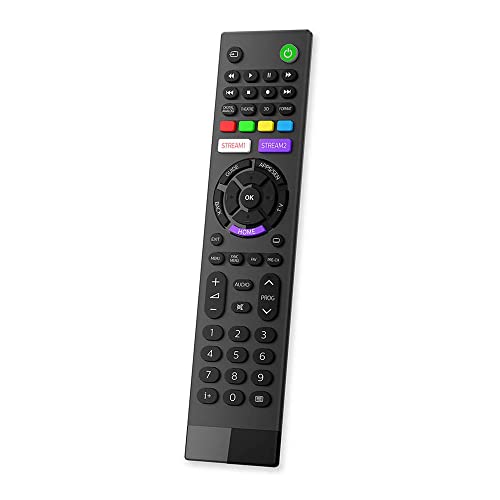 Philips SRP4020/10 - Ersatz-Fernbedienung für Sony TV Controller, volle Kompatibilität mit Sony und Philips TV, Smart TV, LCD, LED, Plasma usw. Schwarz (Generalüberholt) von PHILIPS