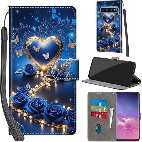 Handyhülle für Samsung Galaxy S10 Hülle Premium Lederhülle Klappbar Wallet Magnet Kartenfach Standfunktion Schutzhülle kompatibel mit Samsung S10 Hülle,Herzform Handyhülle für Samsung Galaxy S10 Hülle Premium Lederhülle Klappbar Wallet Magnet Kartenfach Standfunktion Schutzhülle kompatibel mit Samsung S10 Hülle,Herzform von PHINIENLAND