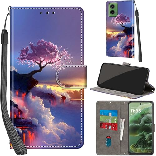 PHINIENLAND Handyhülle für Motorola Moto G35 Hüllen Premium Leder Case Klappbar Wallet Magnet Kartenfach Standfunktion Schutzhülle kompatibel mit Moto G35 Cover,Landschaft PHINIENLAND Handyhülle für Motorola Moto G35 Hüllen Premium Leder Case Klappbar Wallet Magnet Kartenfach Standfunktion Schutzhülle kompatibel mit Moto G35 Cover,Landschaft von PHINIENLAND