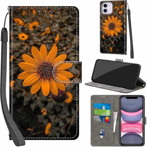 PHINIENLAND Handyhülle für iPhone 11 Hüllen Premium Leder Case Klappbar Wallet Magnet Kartenfach Standfunktion Schutzhülle kompatibel mit iPhone 11 Cover,Chrysantheme PHINIENLAND Handyhülle für iPhone 11 Hüllen Premium Leder Case Klappbar Wallet Magnet Kartenfach Standfunktion Schutzhülle kompatibel mit iPhone 11 Cover,Chrysantheme von PHINIENLAND