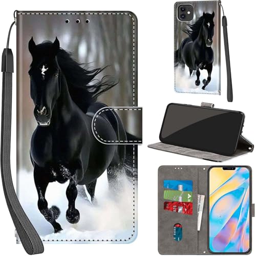 PHINIENLAND Handyhülle für iPhone 12 / iPhone 12 Pro Hülle Premium Lederhülle Klappbar Wallet Magnet Kartenfach Standfunktion Schutzhülle kompatibel mit iPhone 12 Hülle,Pferd PHINIENLAND Handyhülle für iPhone 12 / iPhone 12 Pro Hülle Premium Lederhülle Klappbar Wallet Magnet Kartenfach Standfunktion Schutzhülle kompatibel mit iPhone 12 Hülle,Pferd von PHINIENLAND