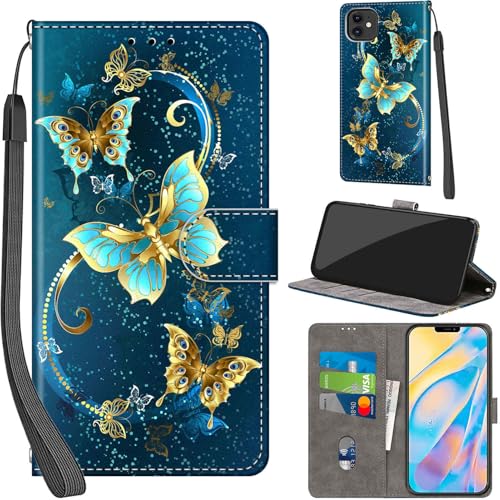 PHINIENLAND Handyhülle für iPhone 12 / iPhone 12 Pro Hüllen Premium Leder Case Klappbar Wallet Magnet Kartenfach Standfunktion Schutzhülle kompatibel mit iPhone 12/12 Pro Cover,Grüner Schmetterling PHINIENLAND Handyhülle für iPhone 12 / iPhone 12 Pro Hüllen Premium Leder Case Klappbar Wallet Magnet Kartenfach Standfunktion Schutzhülle kompatibel mit iPhone 12/12 Pro Cover,Grüner Schmetterling von PHINIENLAND