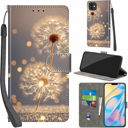 PHINIENLAND Handyhülle für iPhone 12 / iPhone 12 Pro Hüllen Premium Leder Case Klappbar Wallet Magnet Kartenfach Standfunktion Schutzhülle kompatibel mit iPhone 12/12 Pro Cover,Löwenzahn PHINIENLAND Handyhülle für iPhone 12 / iPhone 12 Pro Hüllen Premium Leder Case Klappbar Wallet Magnet Kartenfach Standfunktion Schutzhülle kompatibel mit iPhone 12/12 Pro Cover,Löwenzahn von PHINIENLAND